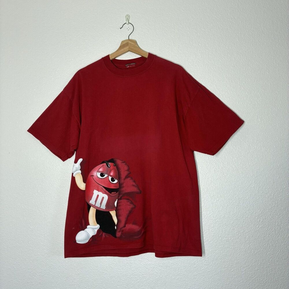 M&M's Shirt Mens XL Red M&M's World Las Vegas Red Character Graphic Tee